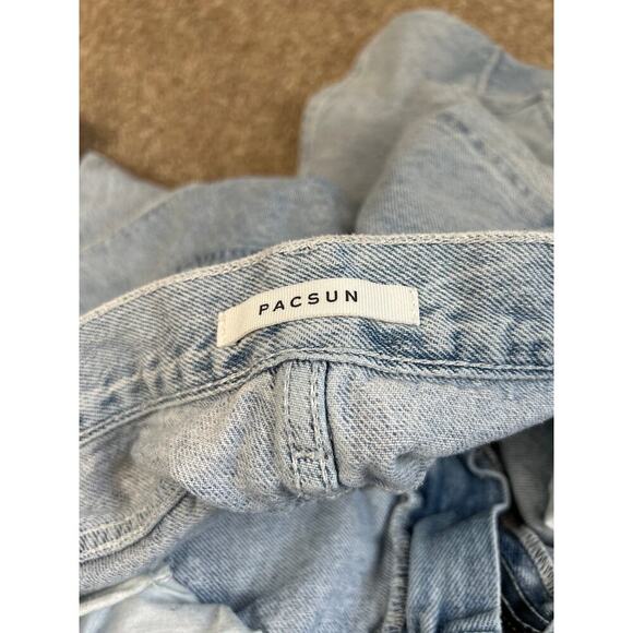 PacSun Paneled straight leg jean light wash Tech pant SZ 26" - Picture 4 of 8